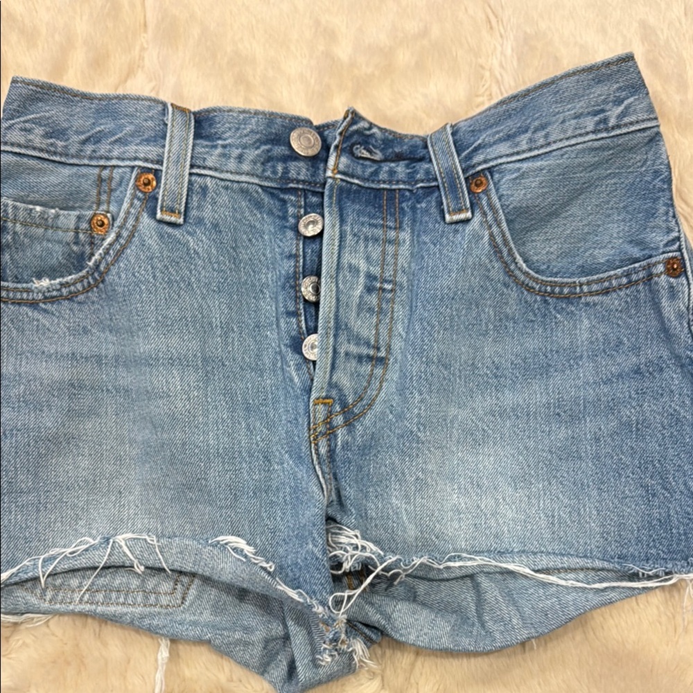 Levi's Light Blue Jean Shorts